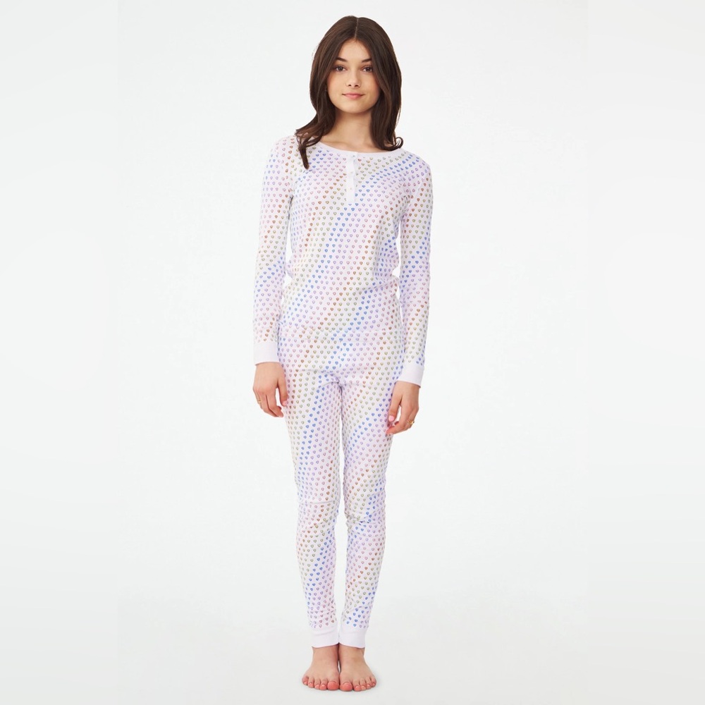 Roller Rabbit Kids Disco Hearts Pajamas in Rainbow